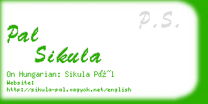 pal sikula business card